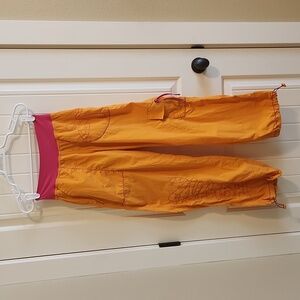 Zumba nylon pants, size medium, orange.